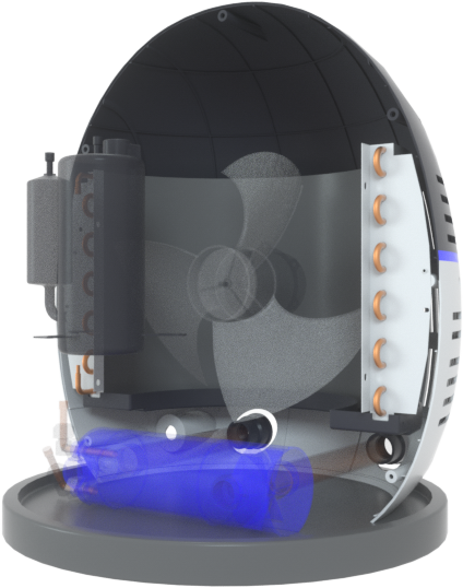 Animation Penguin4Pool exploded view from inside the pump